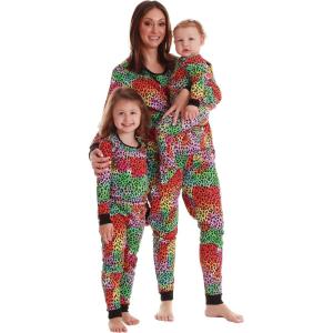 Just Love Mommy and Me Pajamas Set(Tie Dye Leopard)