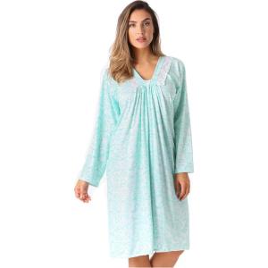 Just Love Nightgown Women Sleepwear Womans Pajamas(Green Tulip)