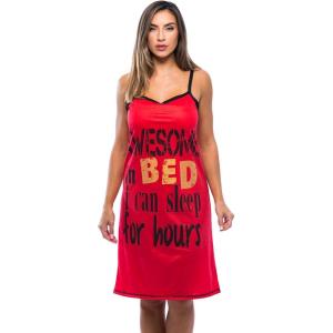 Just Love Polyester Spaghetti Strap Nightgown with Cute Graphics(Awesome in Bed)