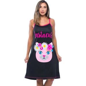 Just Love Polyester Spaghetti Strap Nightgown with Cute Graphics(Instacute)