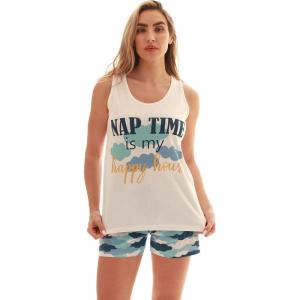 Just Love Sets Woman Pajamas(White – Nap Time Happy Hour)