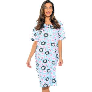 Just Love Short Sleeve Nightgown Sleep Dress for Women(Fluffy Sheep)
