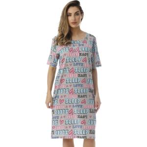 Just Love Short Sleeve Nightgown Sleep Dress for Women(Grey – Love Sleep)