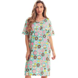 Just Love Short Sleeve Nightgown Sleep Dress for Women(Mint – All You Need is Love)
