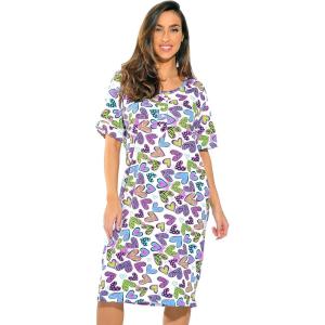 Just Love Short Sleeve Nightgown Sleep Dress for Women(Rebel Hearts)