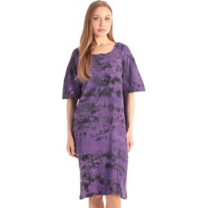 Just Love Short Sleeve Nightgown(Tie Dye Black Purple)