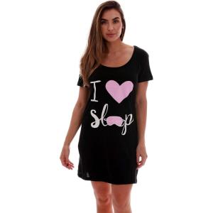Just Love Sleep Dress for Women Sleeping Dorm Shirt(Black – I Love Sleep Mask)
