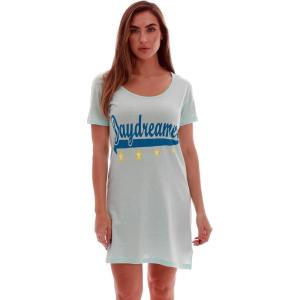 Just Love Sleep Dress for Women Sleeping Dorm Shirt(Turquoise – Daydreamer)