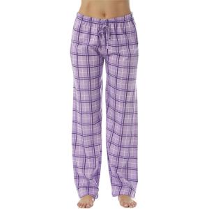 Just Love Women Plaid Pajama Pants Sleepwear(Purple Plaid)