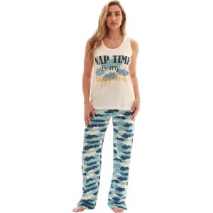 Just Love Womens Pajama Pant Sets(White – Nap Time Happy Hour)