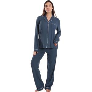 Just Love Womens Pajama Set(Solid Navy)