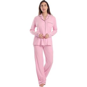 Just Love Womens Pajama Set(Solid Pink)