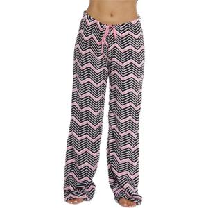 Just Love Women’s Plush Pajama Pants(Chevron – Black / Pink)