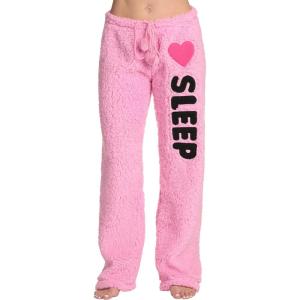 Just Love Women’s Plush Pajama Pants(Pink – Love Sleep)