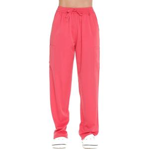 Just Love Women’s Solid Stretch Scrub Pants Nursing Uniform Cargo Work Bottoms(Coral)