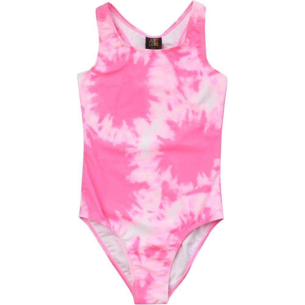 imageJust Love Girls One Piece Swimsuit UPF 50 Bathing Suit for KidsPink Tie Dye