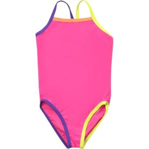 Just Love Girls’ One Piece Swimsuit – UPF 50+ Bathing Suit for Kids(Fuchsia With Neon Trim)