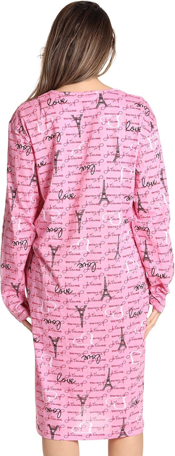 imageJust Love Long Sleeve Nightgown SleepwearPink Paris