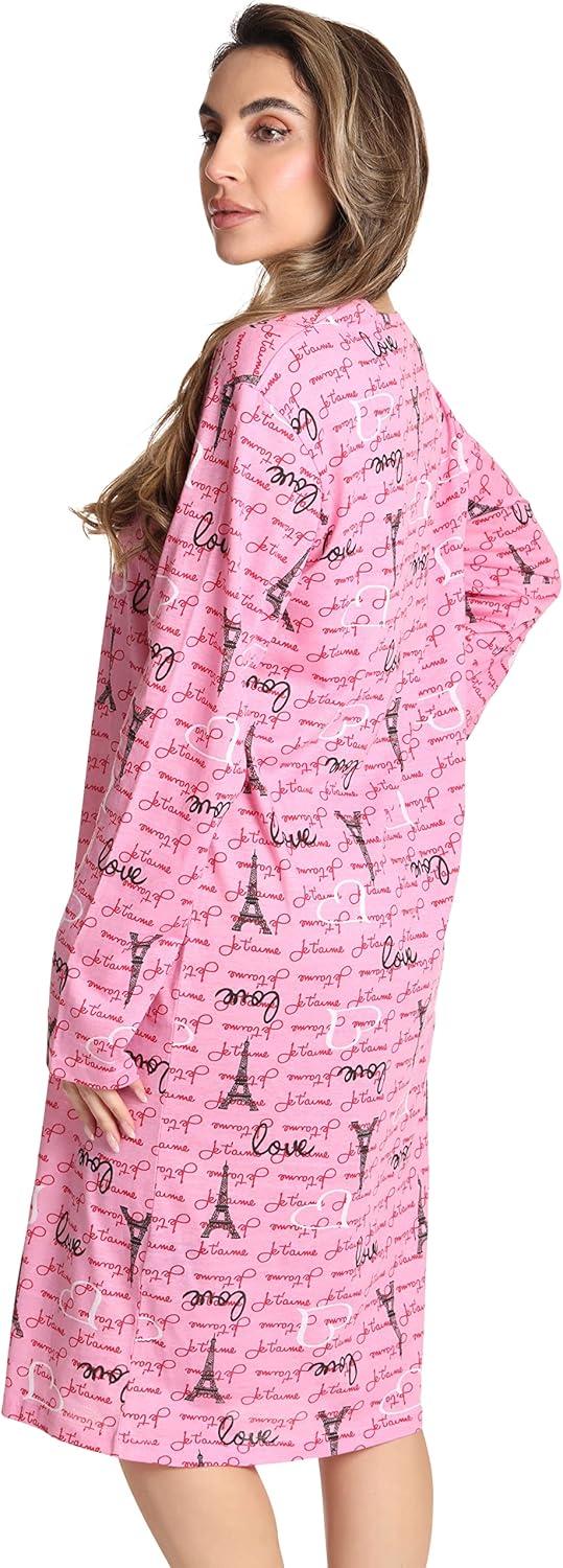 imageJust Love Long Sleeve Nightgown SleepwearPink Paris