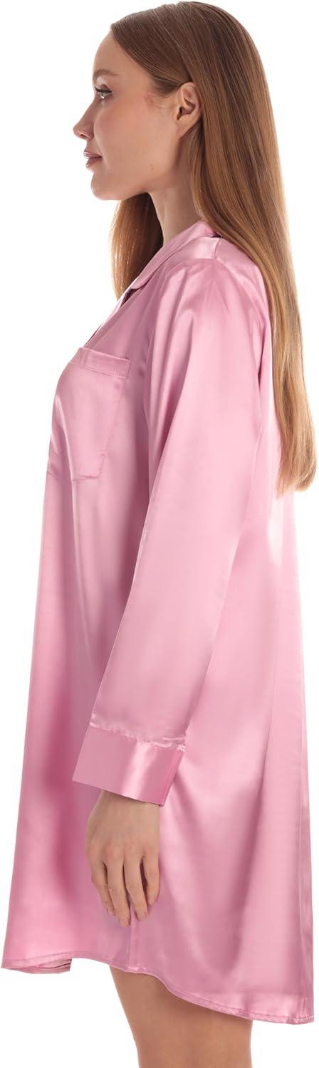 imageJust Love Long Sleeve Nightgown SleepwearPink Solid