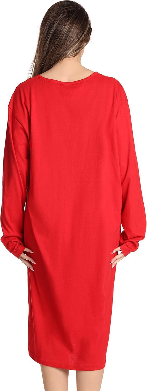 imageJust Love Long Sleeve Nightgown SleepwearRed Woke Up Like This