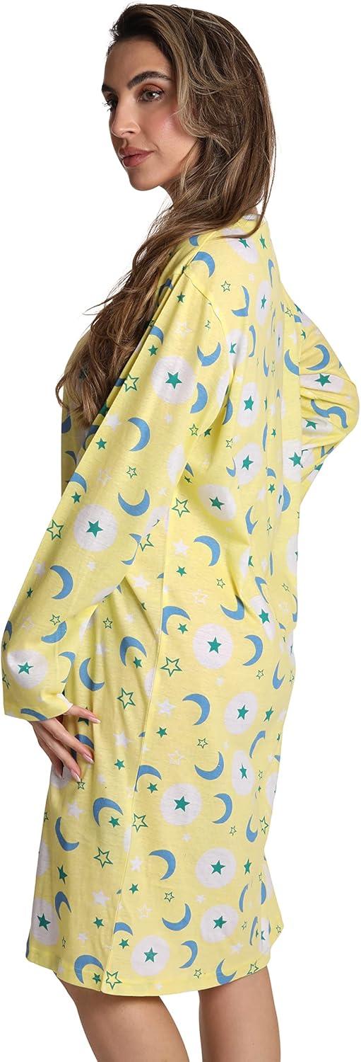 imageJust Love Long Sleeve Nightgown SleepwearYellow Celestial Glow