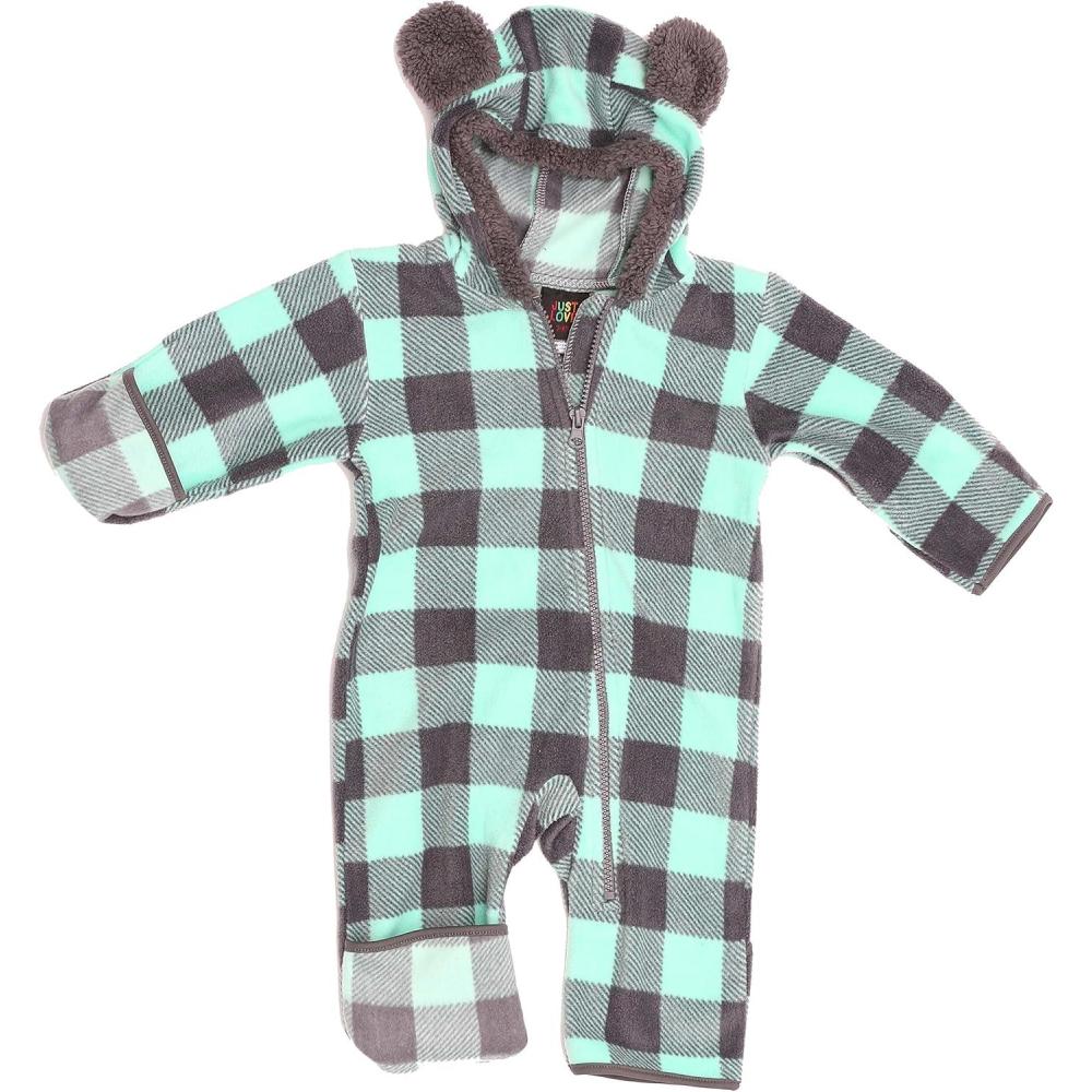 imageJust Love Fleece Baby Girl Bunting Pram SnowsuitCharcoal  Mint