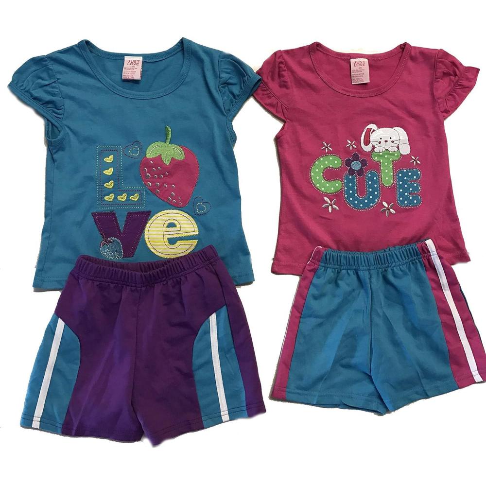 imageJust Love Two Piece Short Set Pack of 2Pink Cute  Blue Love