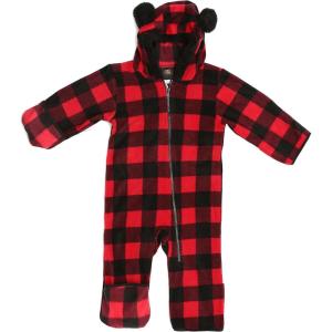 Just Love Fleece Baby Girl Bunting Pram Snowsuit(Black / Red)