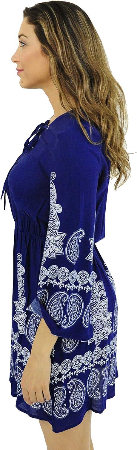 imageJust Love Rayon Short Dress Summer Dresses for WomenNavy Cream