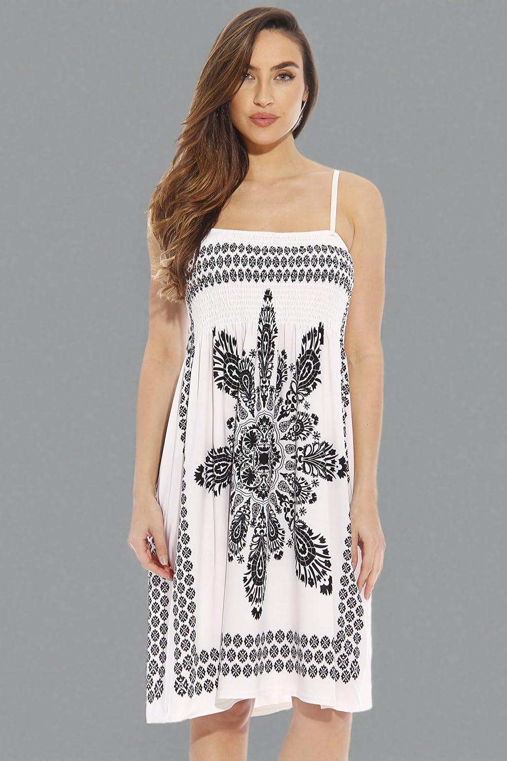 imageJust Love Summer Dresses for Women Petite to Plus Size Fit SundressesEcru Short Dress