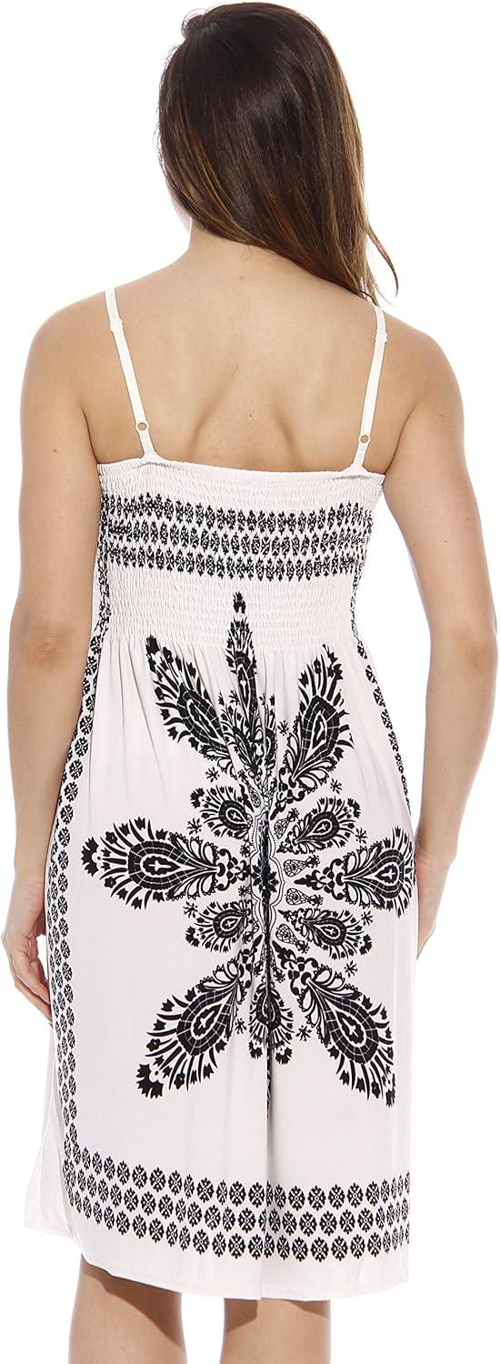 imageJust Love Summer Dresses for Women Petite to Plus Size Fit SundressesEcru Short Dress