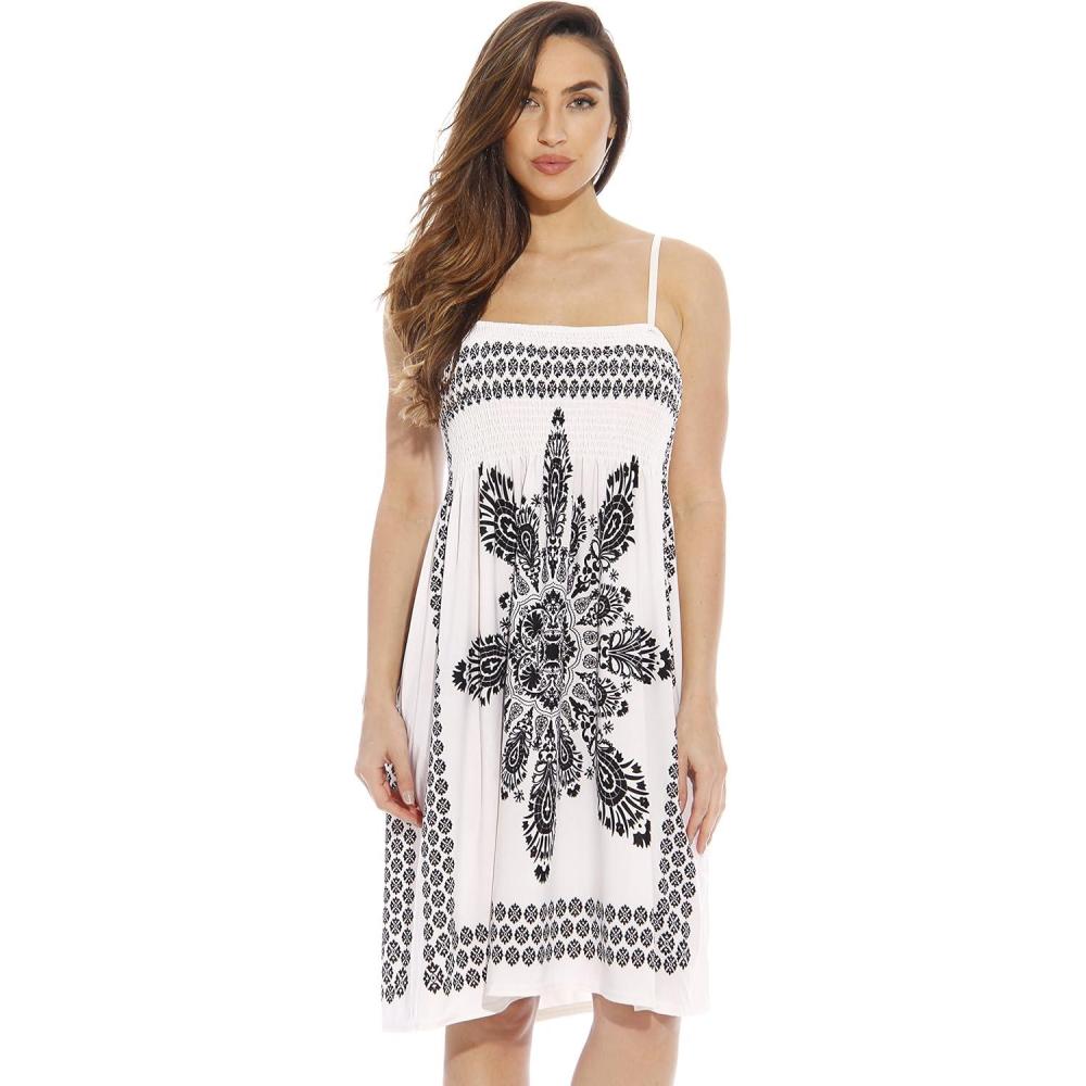 imageJust Love Summer Dresses for Women Petite to Plus Size Fit SundressesEcru Short Dress