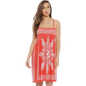 Just Love Summer Dresses for Women – Petite to Plus Size Fit – Sundresses(Coral Short Dress)