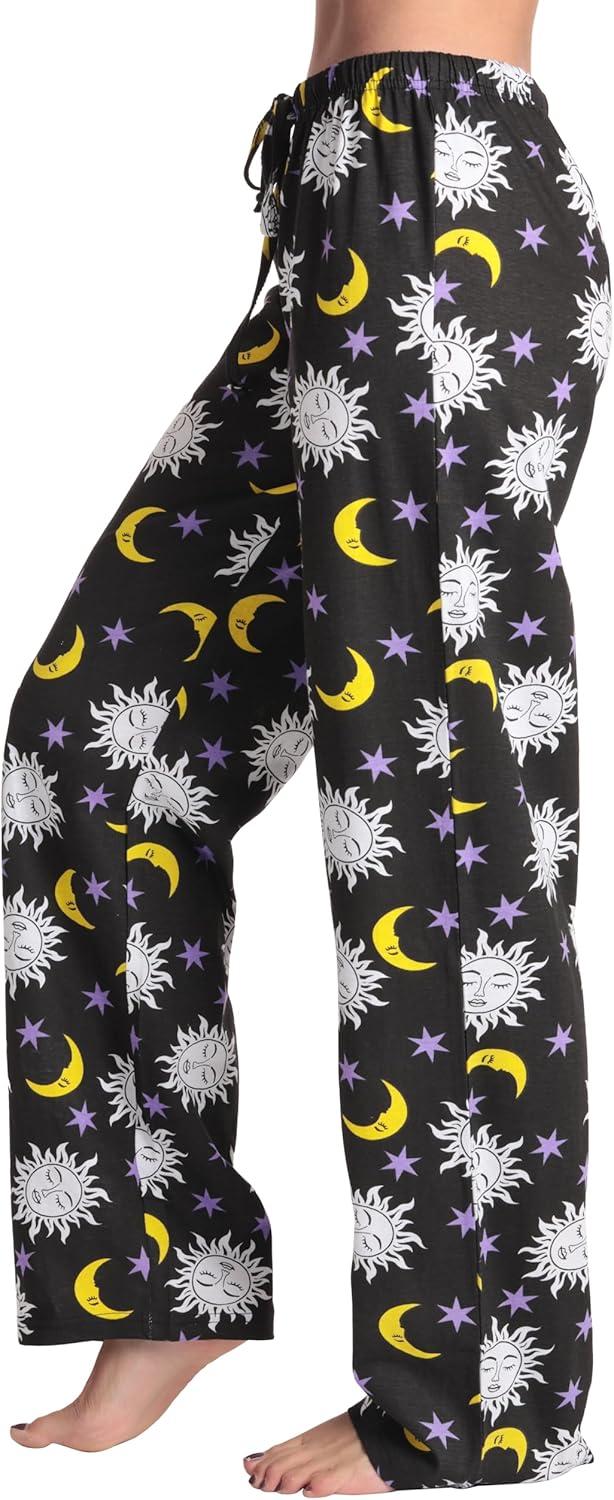 imageJust Love Women Buffalo Plaid Pajama Pants SleepwearBlack Astro Moon Sky