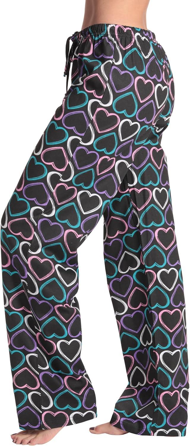 imageJust Love Women Buffalo Plaid Pajama Pants SleepwearBlack Chalk Hearts