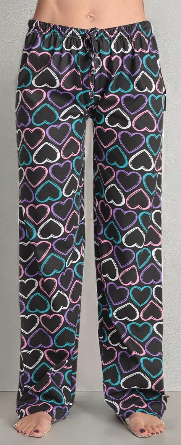 imageJust Love Women Buffalo Plaid Pajama Pants SleepwearBlack Chalk Hearts