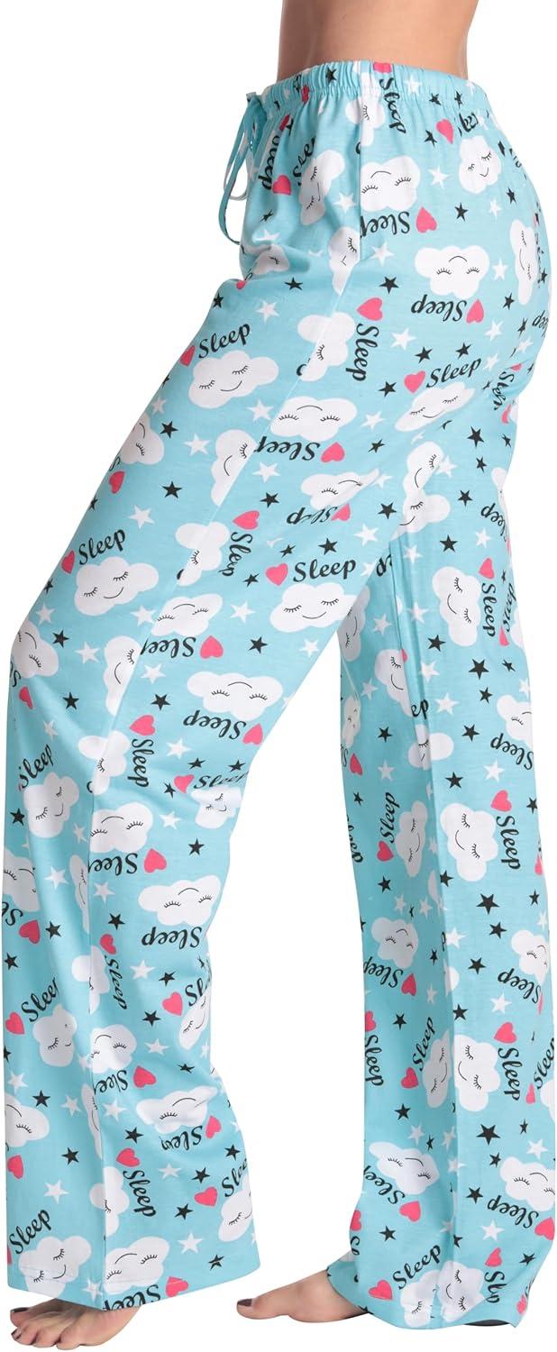 imageJust Love Women Buffalo Plaid Pajama Pants SleepwearBlue Heart Sleep Sky