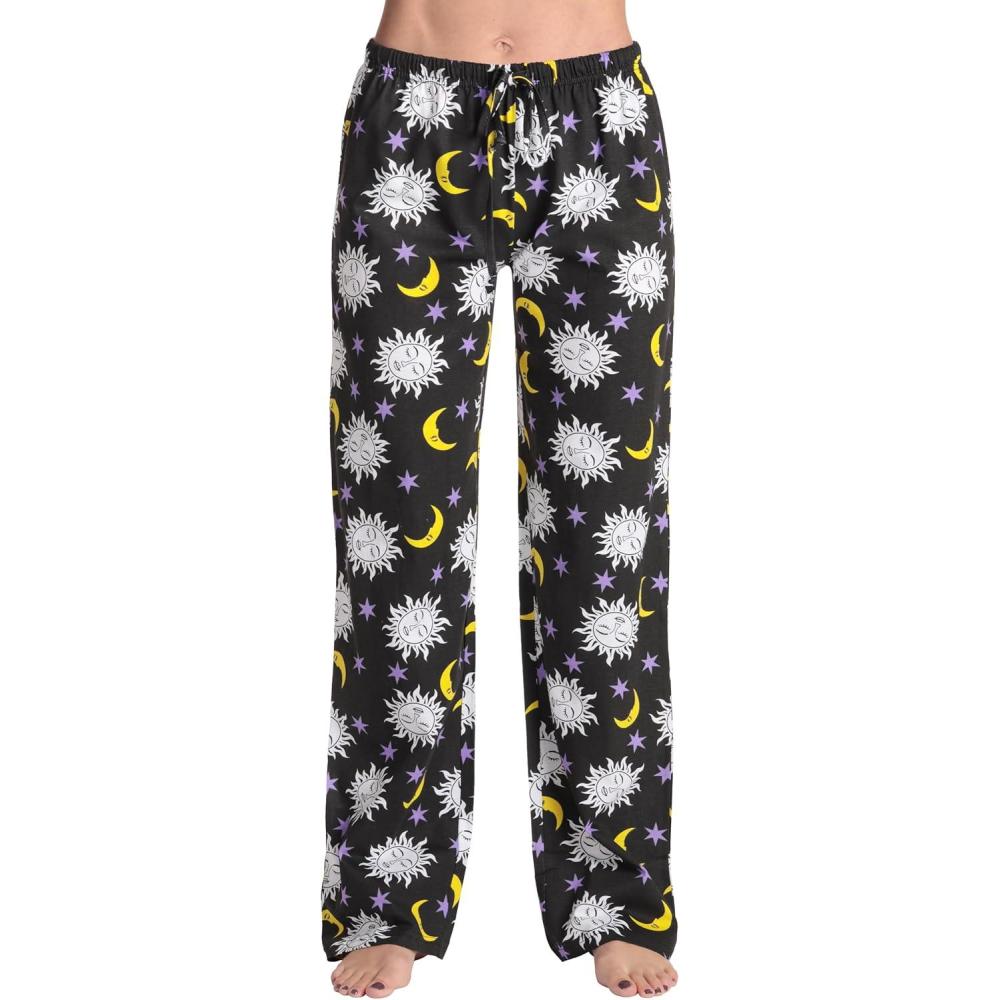 imageJust Love Women Buffalo Plaid Pajama Pants SleepwearBlack Astro Moon Sky