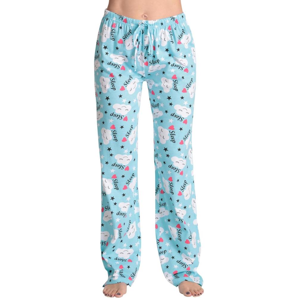 imageJust Love Women Buffalo Plaid Pajama Pants SleepwearBlue Heart Sleep Sky