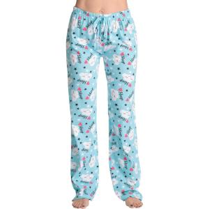 Just Love Women Buffalo Plaid Pajama Pants Sleepwear(Blue – Heart Sleep Sky)