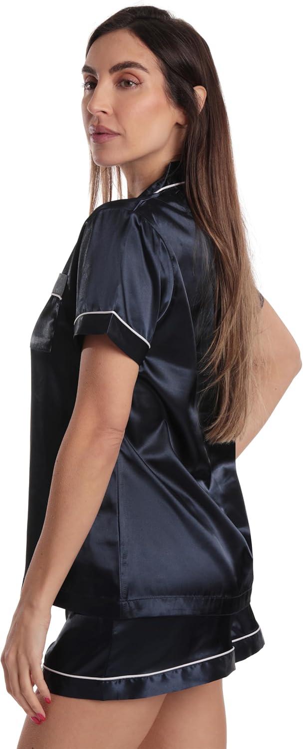 imageJust Love Womens Pajama SetSatin Navy