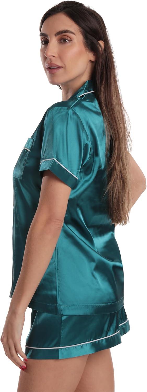 imageJust Love Womens Pajama SetSatin Peacock