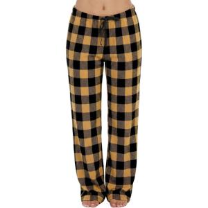 Just Love Women Plush Pajama Pants Buffalo Plaid(Buffalo Plaid – Earth)
