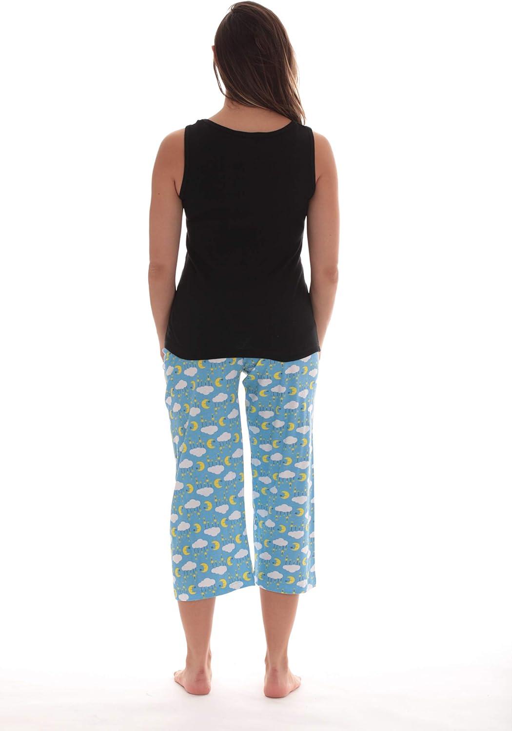 imageJust Love 100 Cotton Capri Sets Women SleepwearBlack Living the Dream