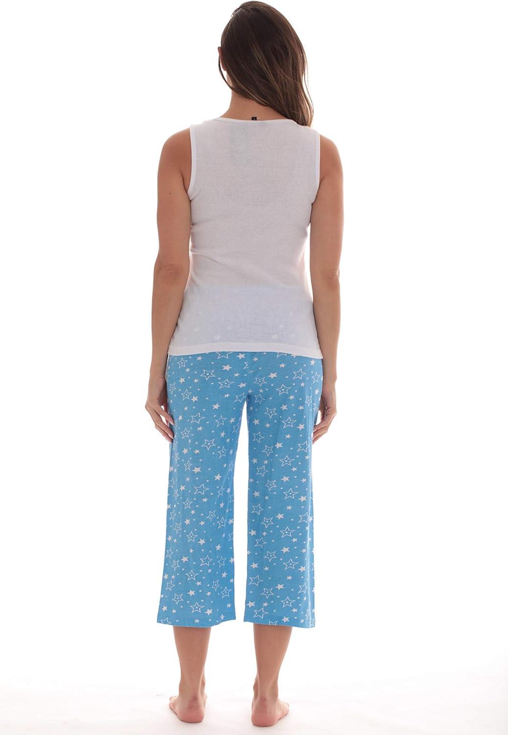 imageJust Love 100 Cotton Capri Sets Women SleepwearWhite Nite Nite Sweet Dreams