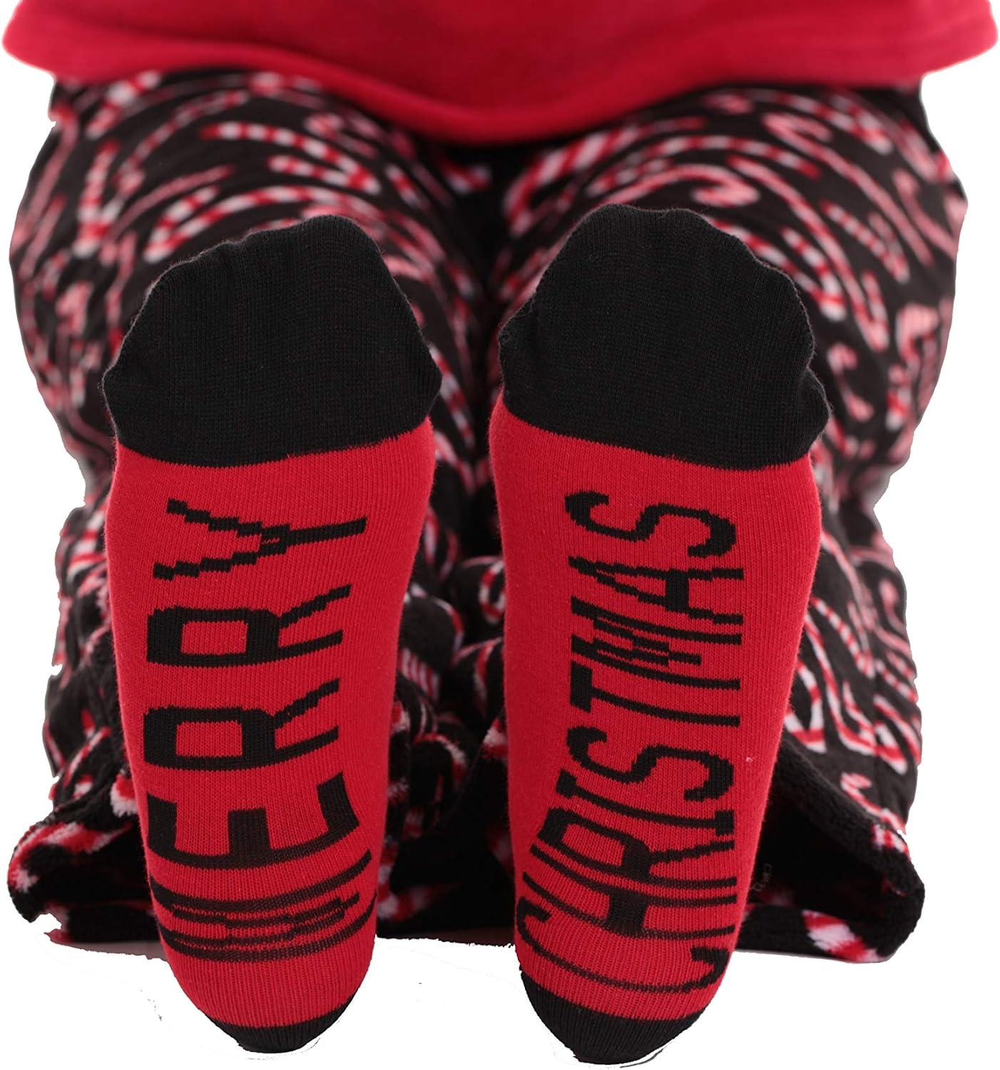 imageJust Love UltraSoft Womens Pajama Pant Set Nightgown with Matching SocksCandy Cane Black