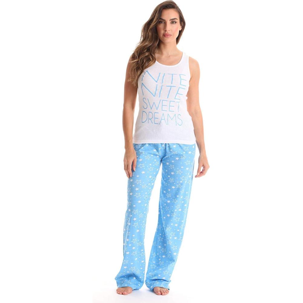 imageJust Love Womens Pajama Pant SetsWhite Nite Nite Sweet Dreams Pant Set