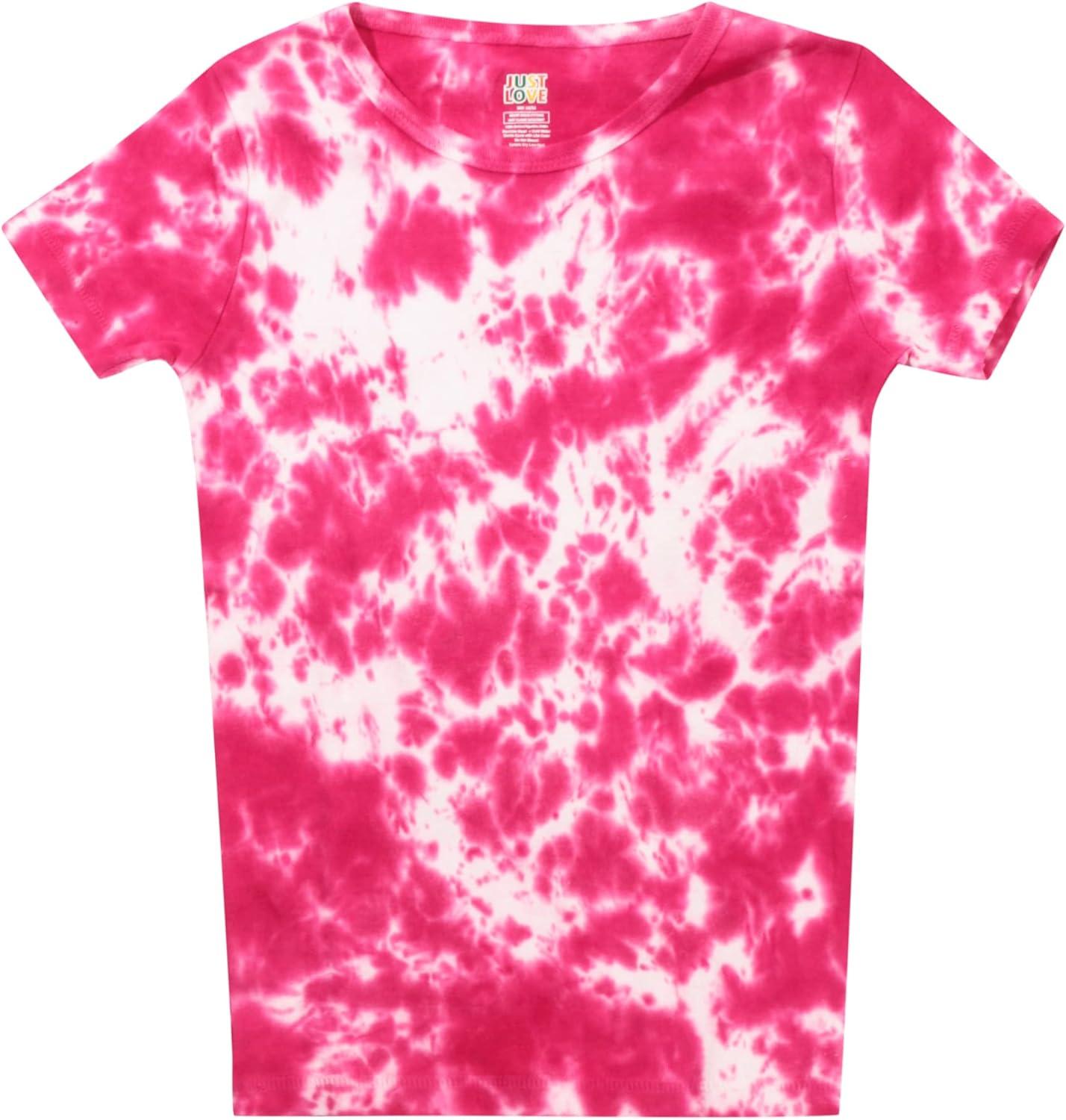 imageJust Love Girls Cotton Pajamas SetsPink Tie Dye Short Sleeve