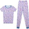 Purple - Cheetah Short Sleeve With Pant
